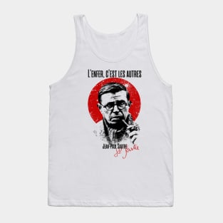 L'enfer, c'est les autres Jean Paul Sartre Quote Tank Top